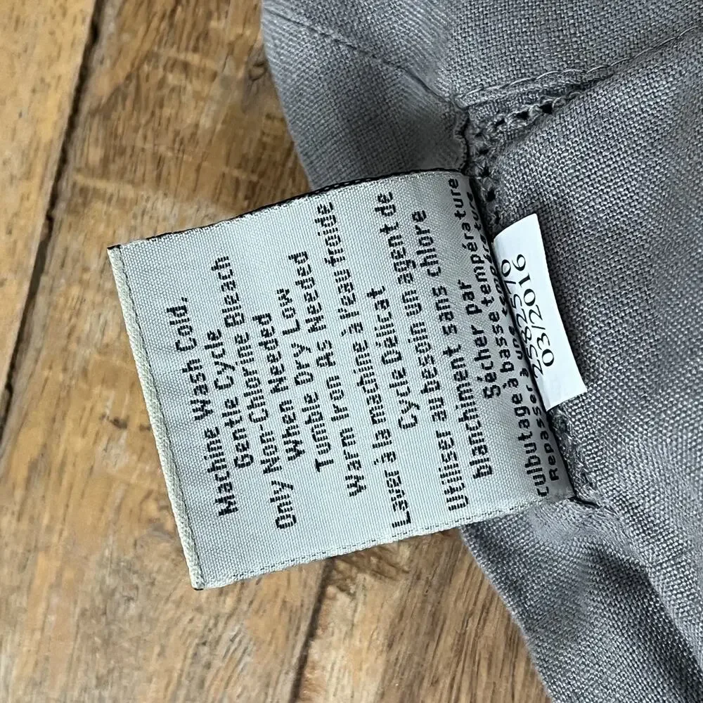 Pottery Barn 100% Linen Hemstitch Napkin Set of 2 Gray 20 in x 20 in